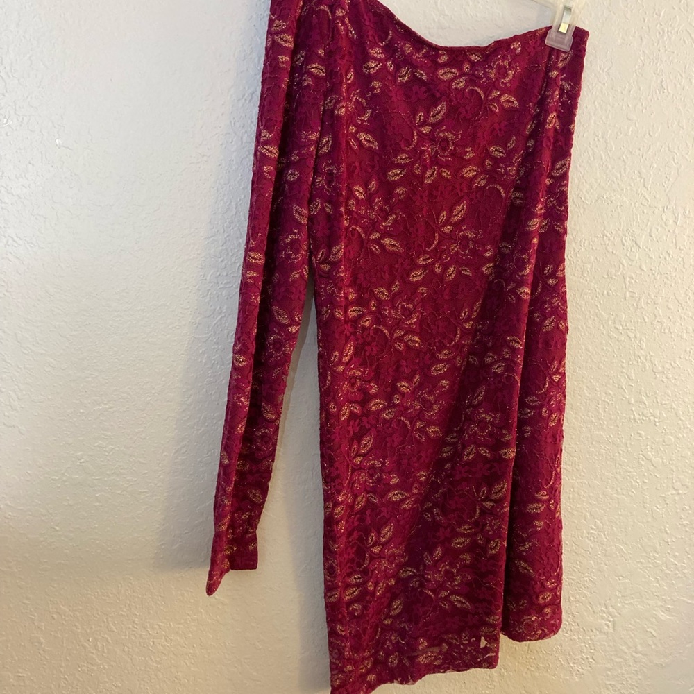 Forever 21 Lace one shoulder bodycon dress M